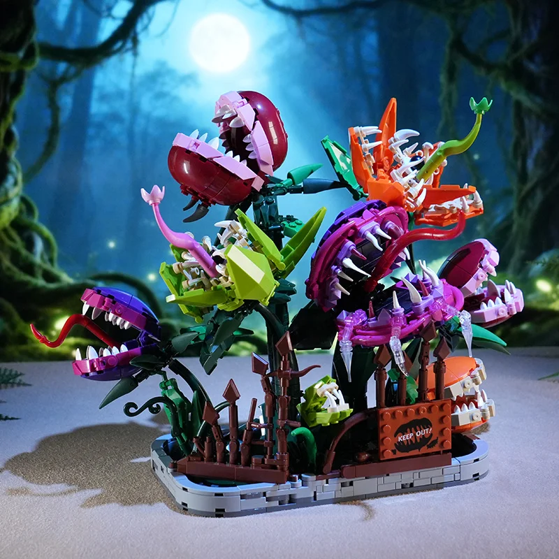 

Набор строительных блоков «Усадьба хищных растений» из 1266 деталей, прочный АБС-пластик, модель для украшения дома на Рождество и Хэллоуин