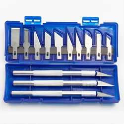 13pcs Aluminum Alloy Carving Knife Tool Set-Ldeal for Paper-cutHandcraft, and Model Making!