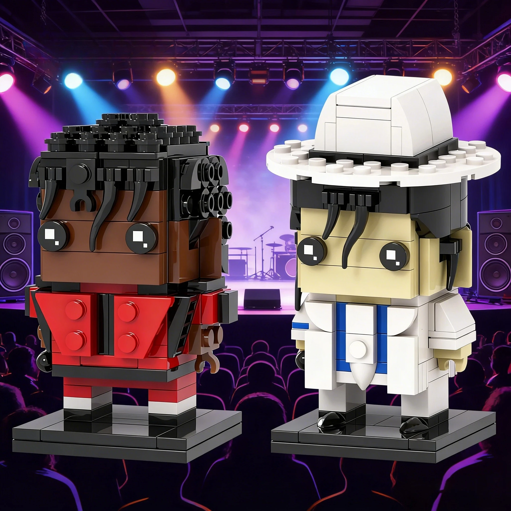 MOOXI MOC Famous Person Celebrity Singer Star Figure Michael Brick Model Building Blocks Toys Gift for Collection For Adult Kids