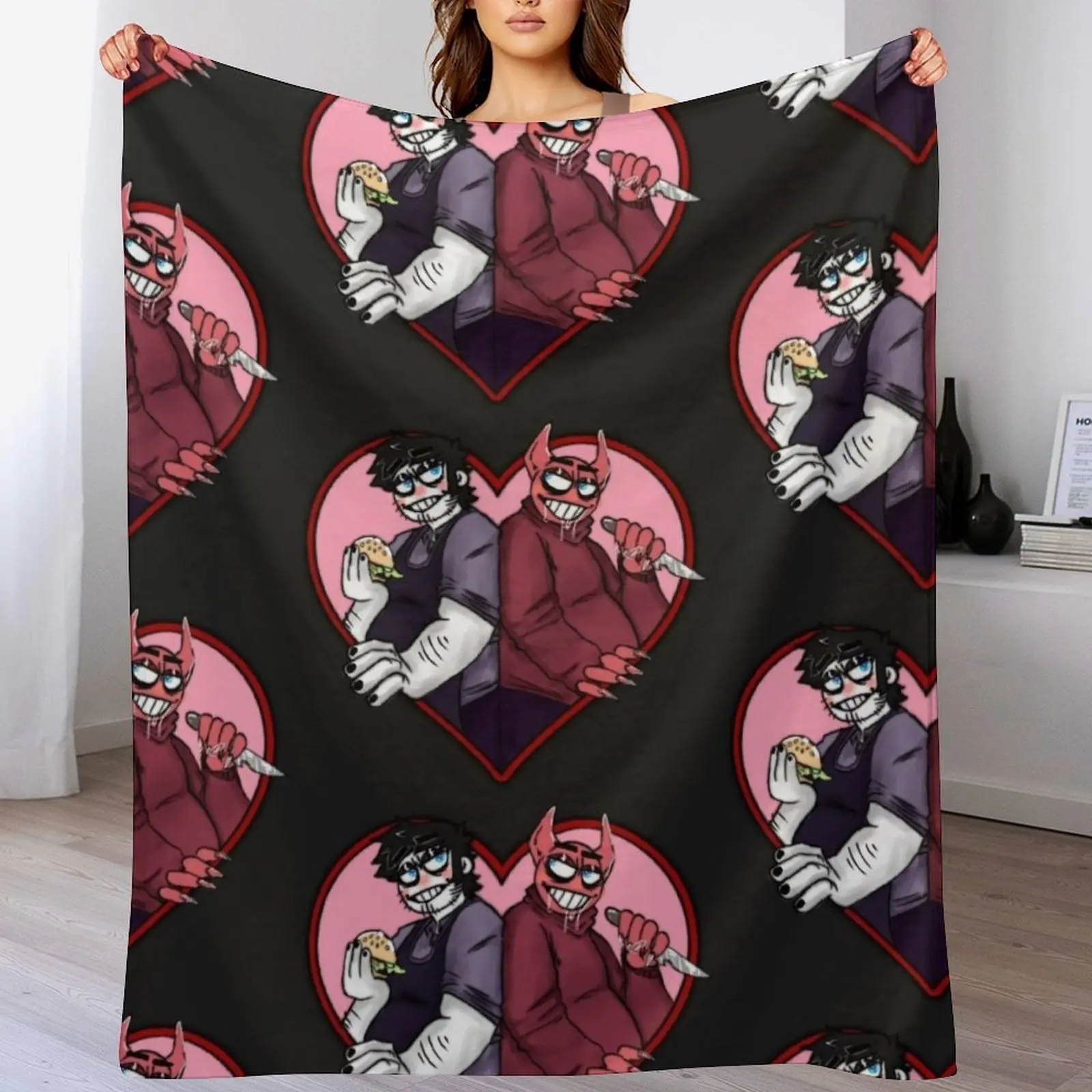 

Bob Velseb Heart Throw Blanket Cozy Home Blanket Gift for Christmas Holiday