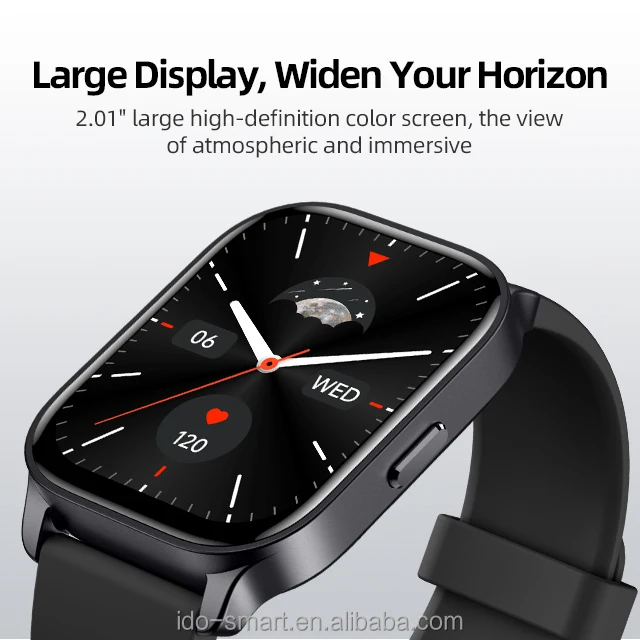 TJXL-IDO IDW17 moderne multifonctionnel 2.01 "mode Smartwatch IP68 étanche appel surveillance de la santé Mode multisport