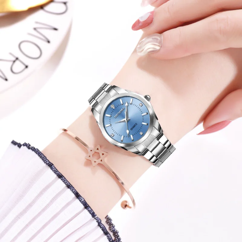 Luxury Woman Wristwatch Waterproof Luminous Stainless Steel Watch For Ladies High Quality Pink Diamond Quartz Women Watches