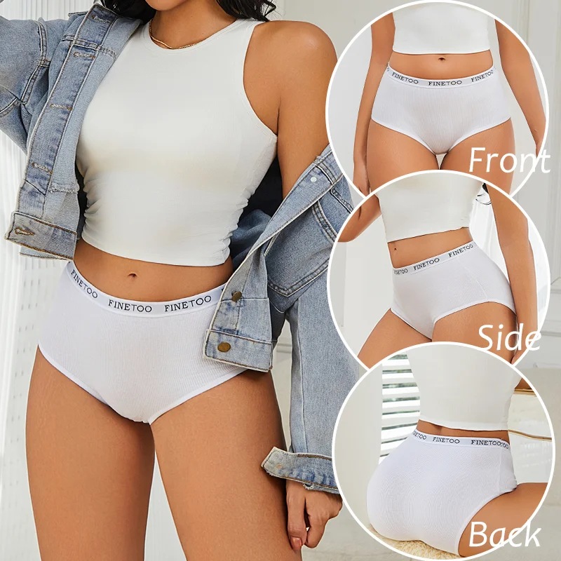 Dámské bezešvé bavlněné kalhotky, dámské kalhotky s vysokým pasem, jednobarevné, prodyšné, dámské, s nízkým pasem, měkké prádlo S-XXL - náhled 2