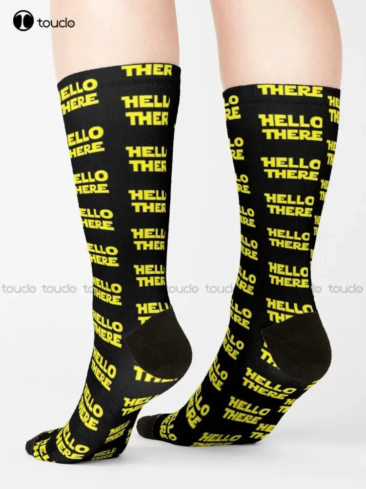 Hello There General Obi Wan Kenobi Socks Boot Socks Christmas Gift Unisex Adult Teen Youth Socks Custom 360° Digital Print