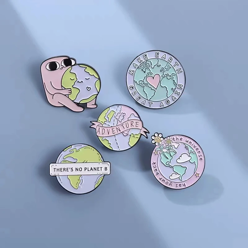 Make Earth Great Again Enamel Pins Protect The Earth Ecological Environment Brooches Lapel Badges Jewelry Gift Wholesale