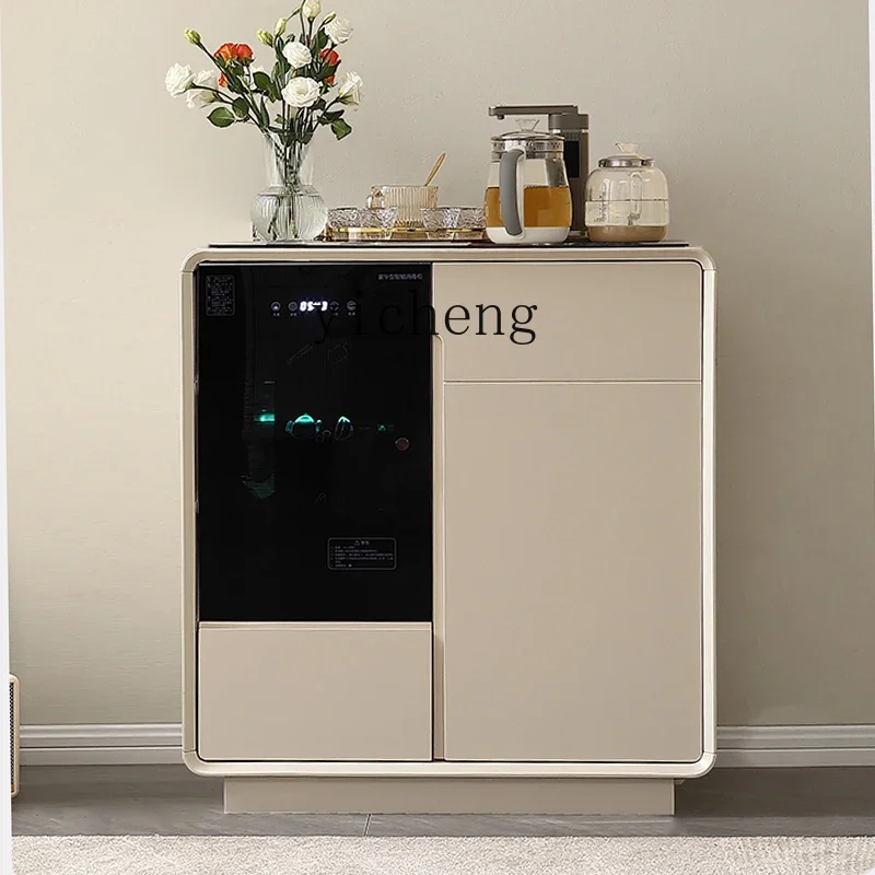 XL household intelligent voice tea bar machine, storage cabinet integrated with disinfection, living room water dispenser, side