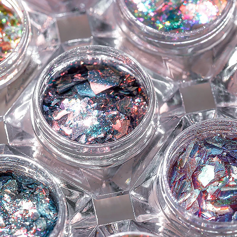 Aurora Cloud Brocade Powder Dreamy Colorful Explosive Opal Powder Manicure Ultra-Thin Sequin Manicure Starry Sky Glitter Powder