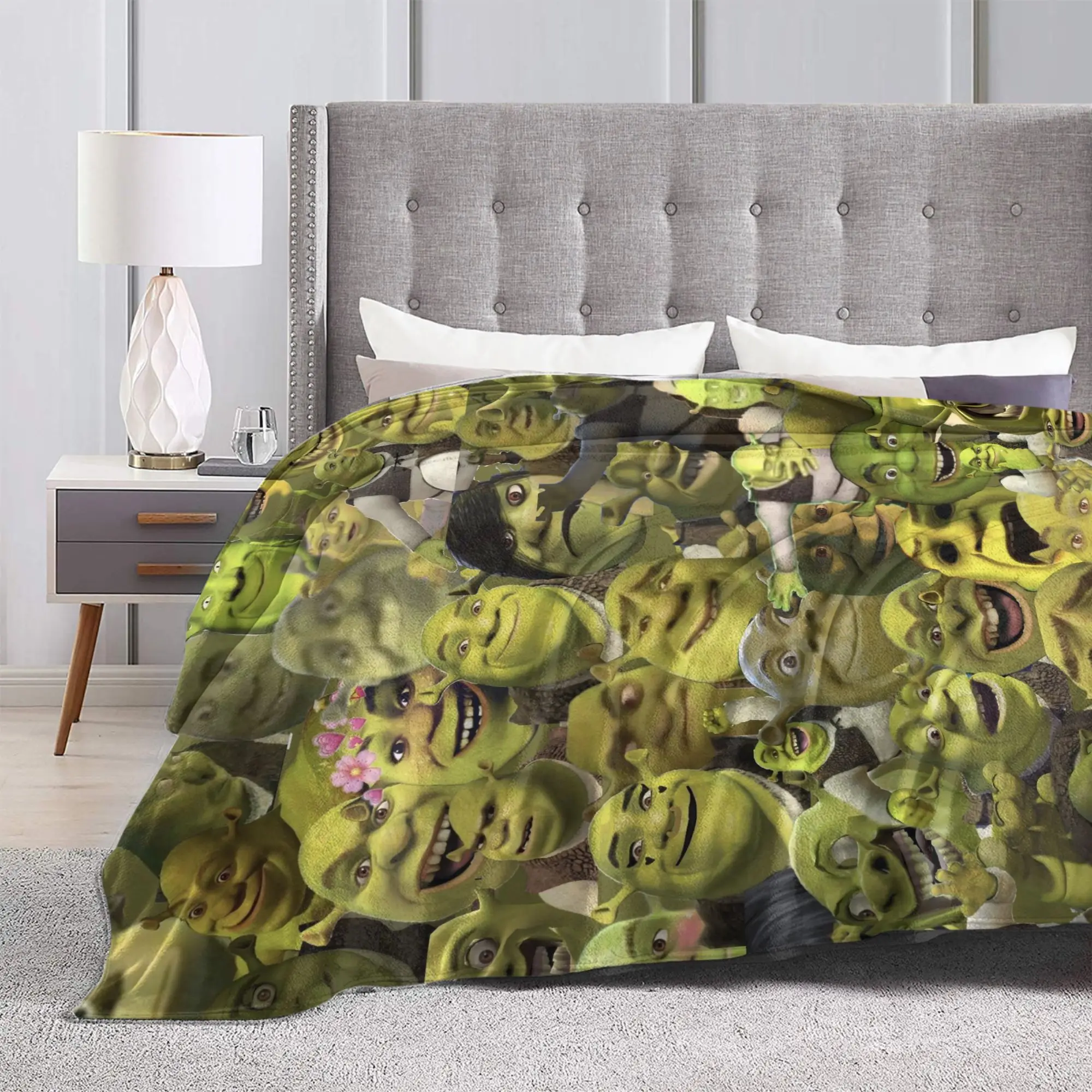 بطانية ميمي مخملية للخريف/الشتاء متعددة الوظائف خفيفة الوزن للسرير لحاف خارجي #4