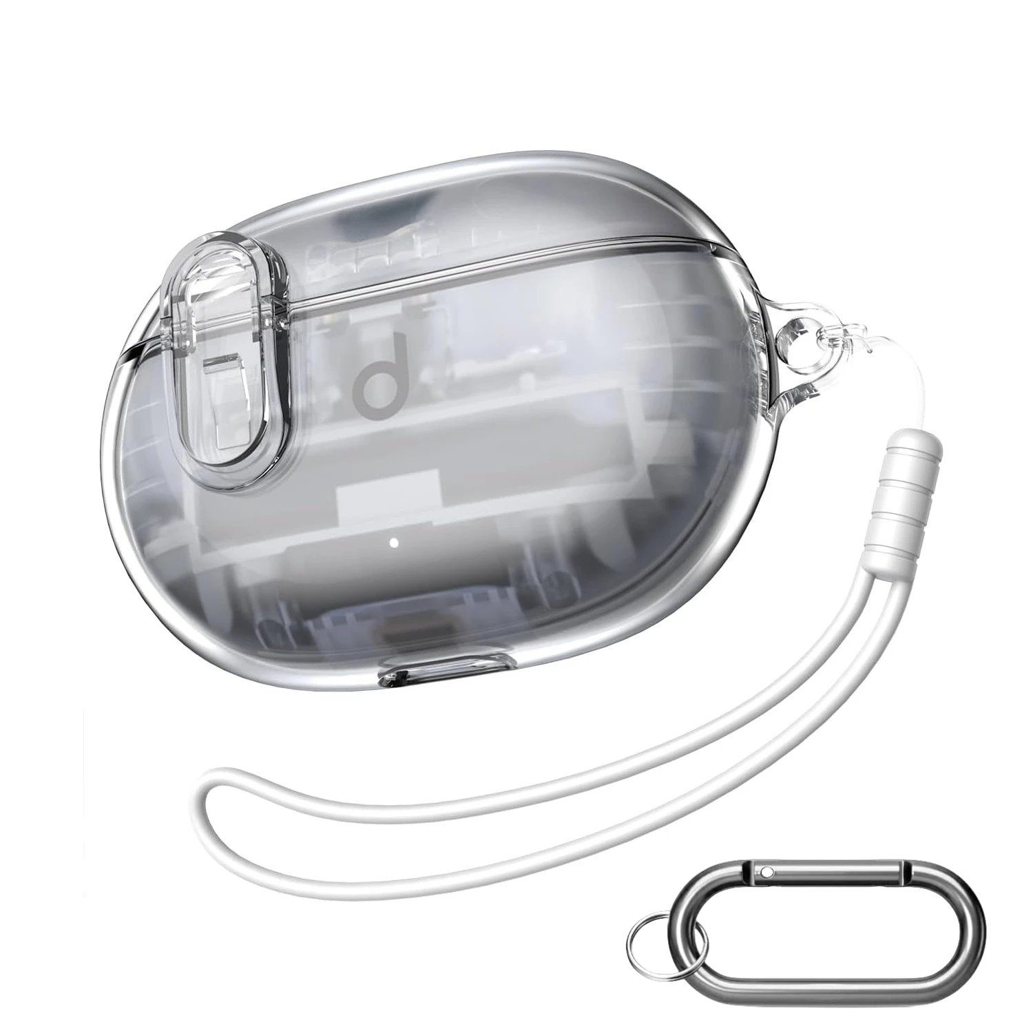 

Compatible with Beats Studio Buds/Studio Buds+ Case Cover with Lock Clip, Protective Cover for Beats Studio Buds + with Keychain