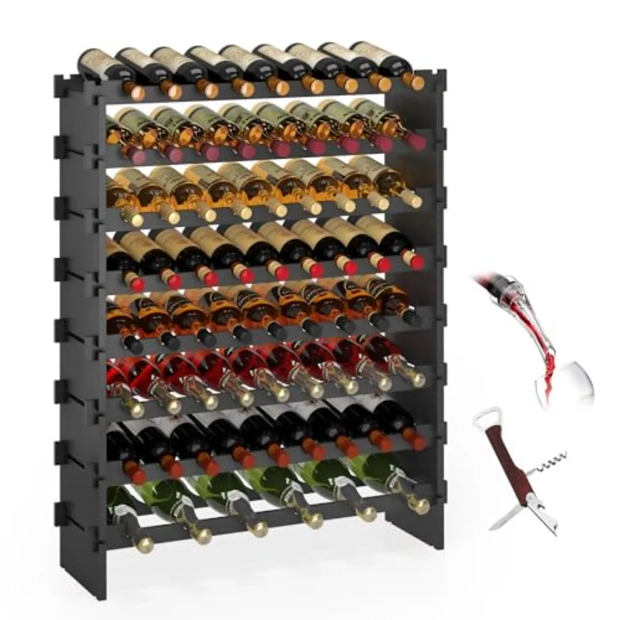 

Напольная винная полка из бамбука, модульная, настенная, для хранения и демонстрации винных бутылок