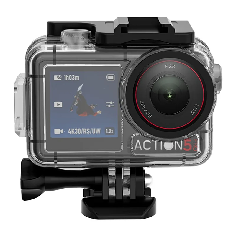 ل DJI Osmo Action 5 Pro/4/3 60M/196FT مقاوم للماء تحت الماء الغوص الإسكان مكافحة الضباب واقية قذيفة