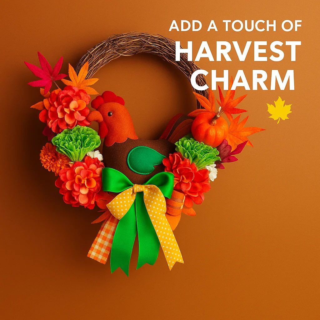 

Петуховые венки с цветочным декором из курицы, летние венки для входной двери, приветственный венок для дома, фермерского дома, на открытом воздухе, в помещении