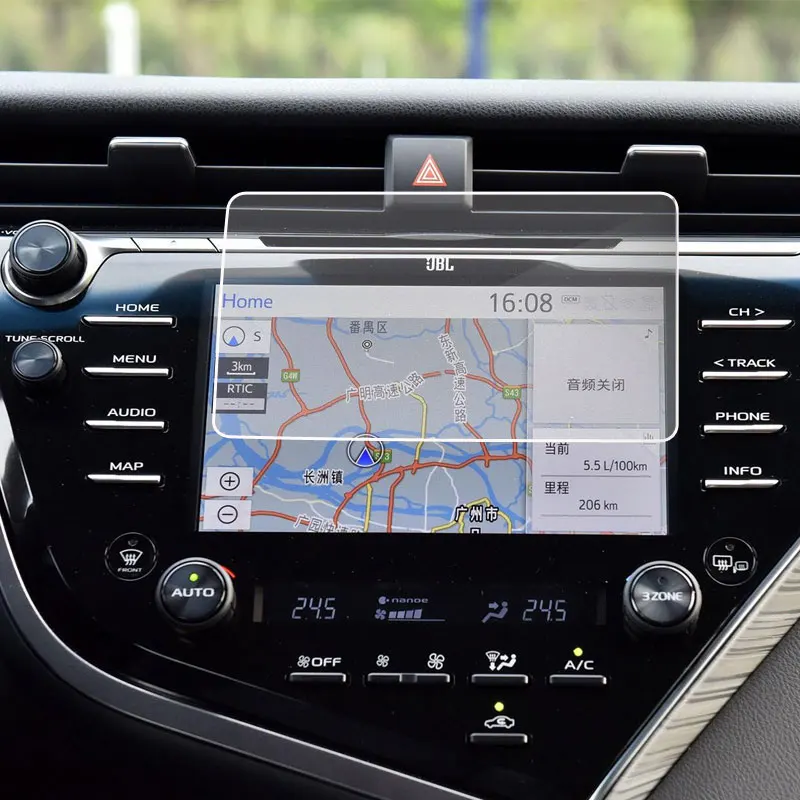 7-calowy ekran nawigacji samochodowej Szklana osłona ekranu ochronnego dla Toyota Camry 2018 — zdjęcie 3