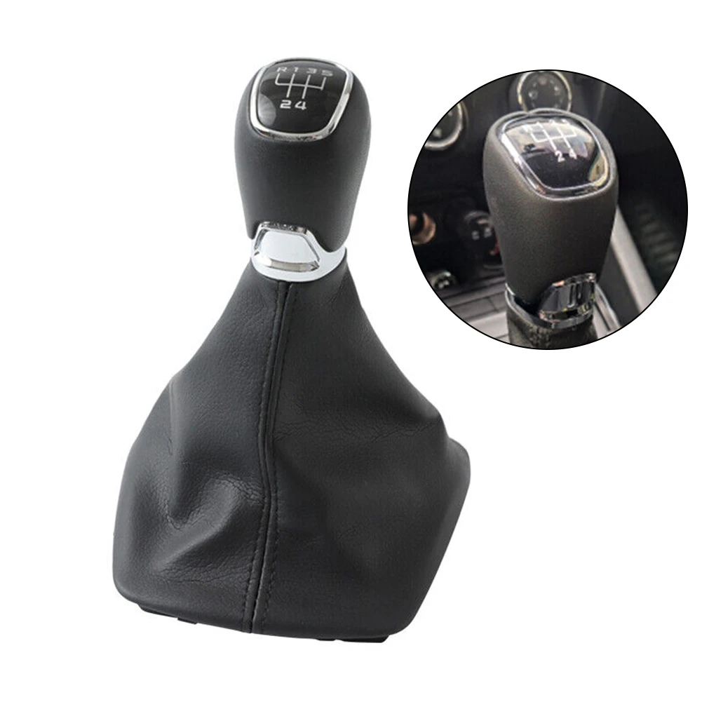 Dust Jacket Stick Shift Knob Black Car Accessories Gear Shift Knob Leather Lever Boot For Skoda Octavia MK2 Durable