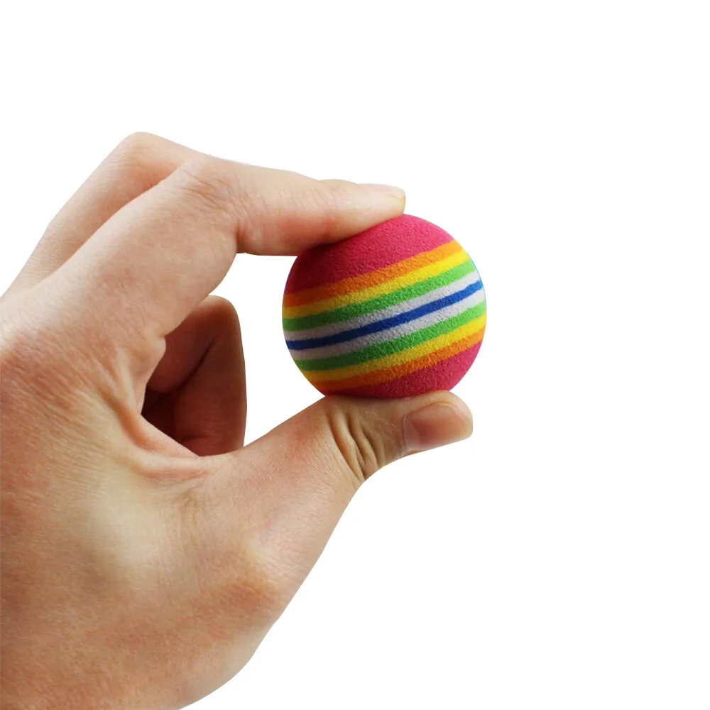 10 Pcs Rainbow Color EVA Foam Practice Sponge Golf Balls Bulk