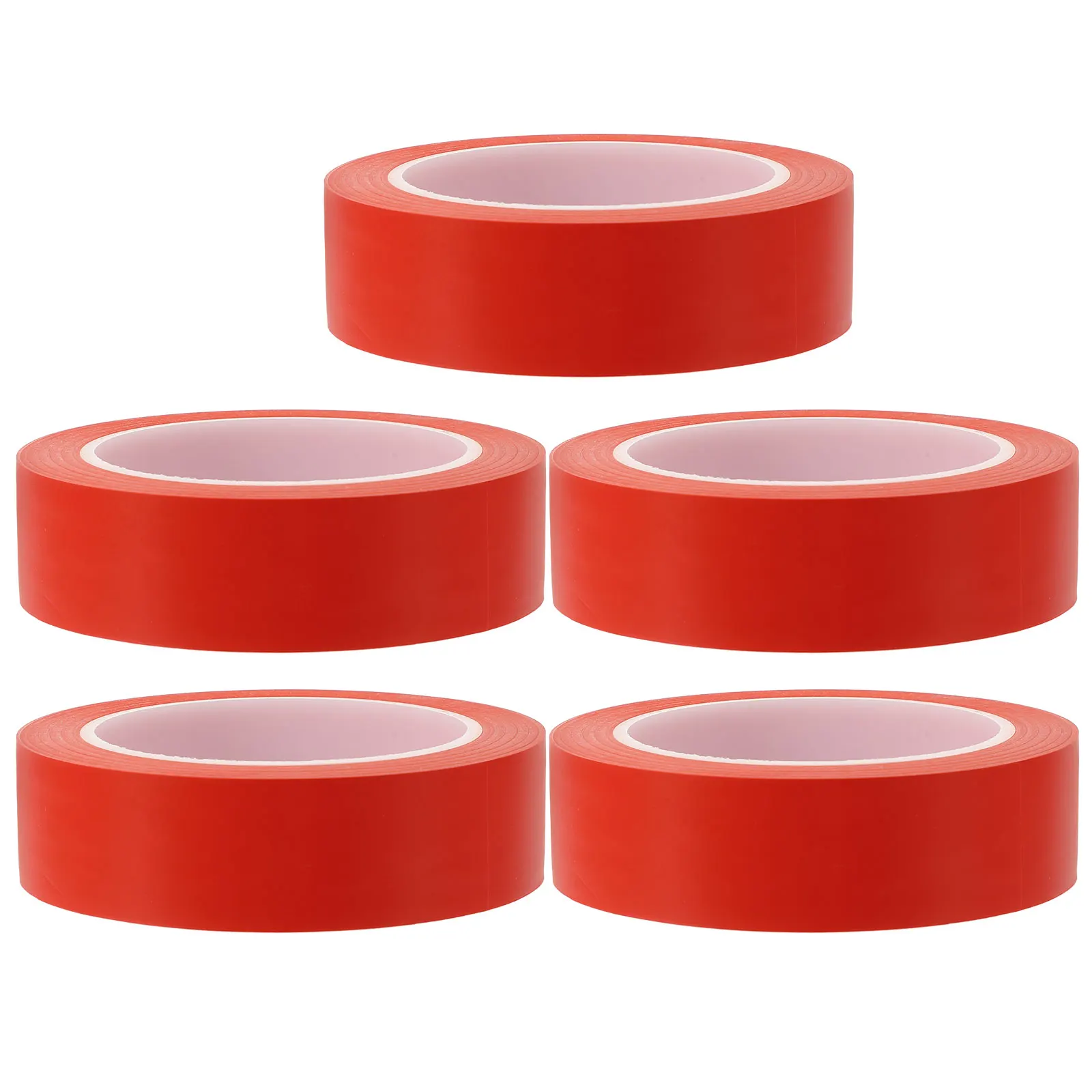 5 لفات من شريط لاصق مزخرف باللون الأحمر، التصاق قوي لخياطة السجاد، حماية السطح، تغليف يدوم طويلاً #4