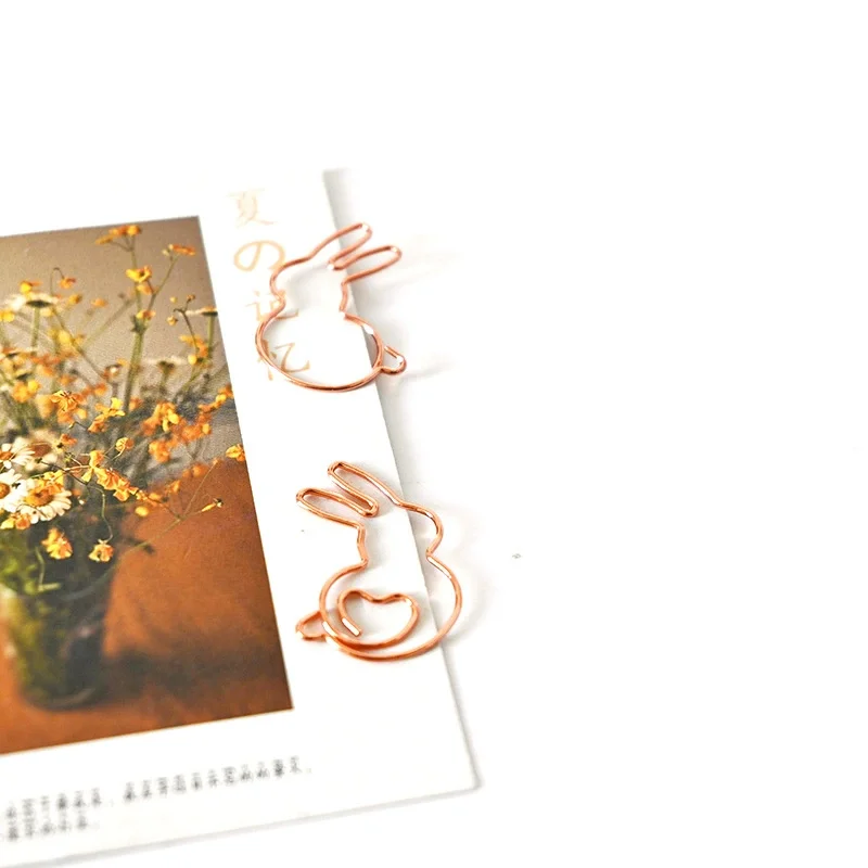 10Pcs Creativity Metal Animal Paper Clips Students Reading Bookmark Clips Office School Supplies Stationery