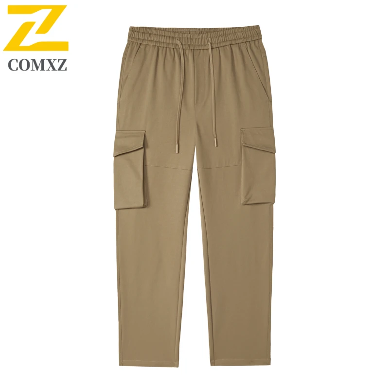 

Micro Tapered Men Casual Pants Autumn Windproof Wear-resistant Comfortable Work Pants Outdoor Camping Hiking Straight Leg Pants