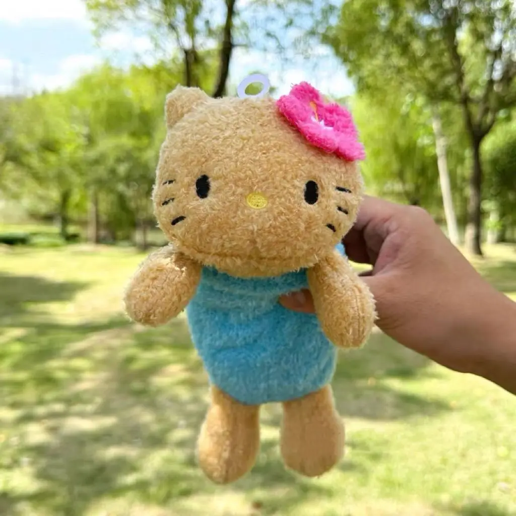 

Пенал Sanrio Black White Kitty в позе лежания, с розовым леопардовым принтом, сумка для хранения, косметичка, милый пушистый пенал, подарки