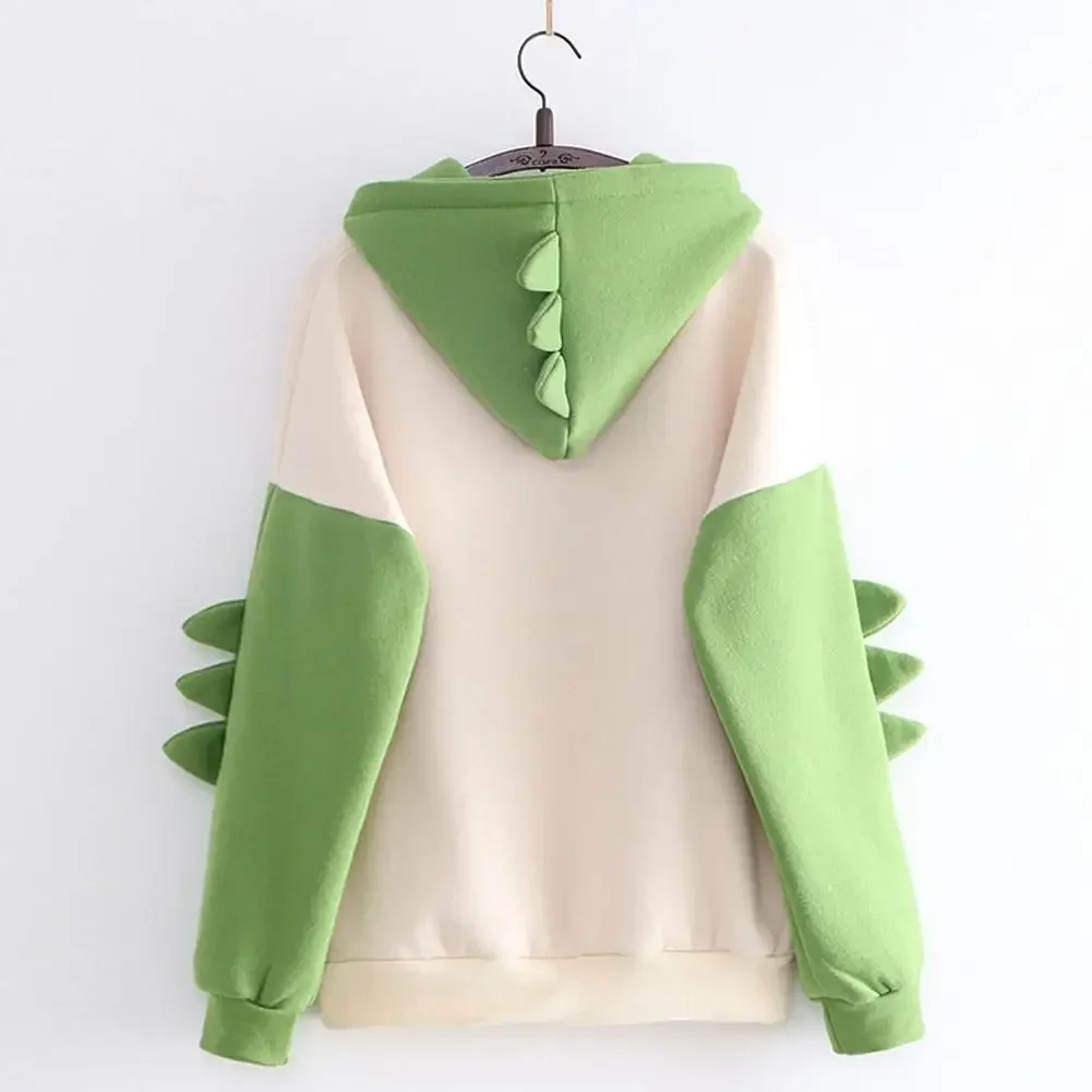 New Dinosaur Cartoon Hoodie Men Fashion Sweatshirt Spring Autumn Casual Fashion Print Korean Style Sweatshirt Dino Hoodie Tops