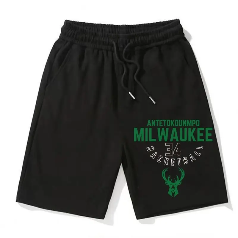 

Bucks shorts men's summer trend sports and leisure five-point pants Alphabet Brother No. 34 surrounding loose models