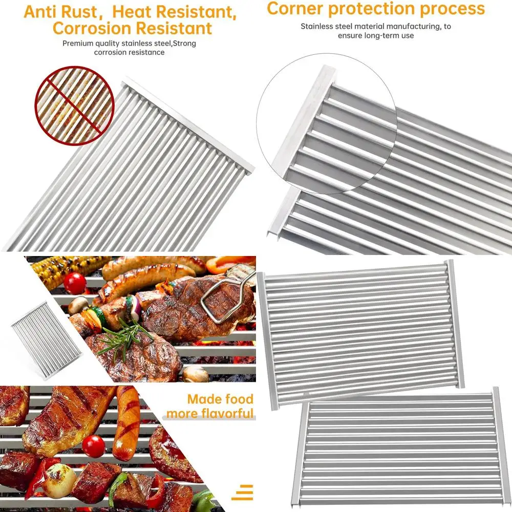 

2 Pack Replacement Grill Grates for 17.5 Inch Stainless Steel Gas Grills