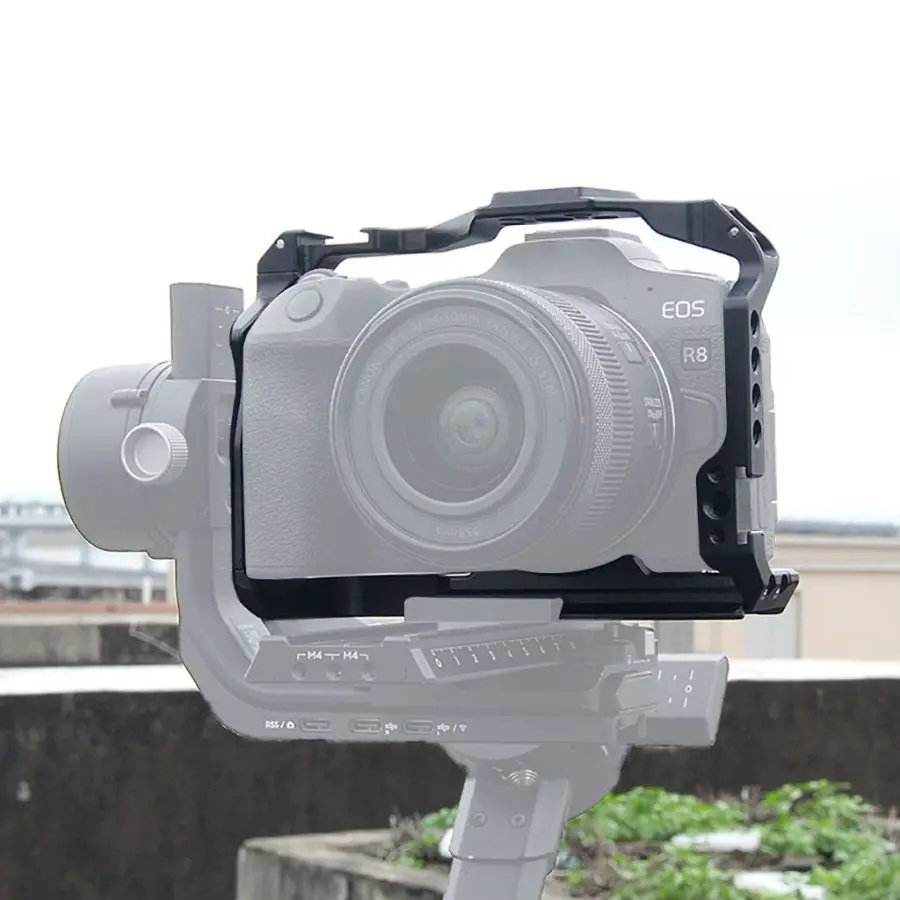Für Canon EOS R8 DSLR Kamera Käfig Rig Top Griff Grip Kalten Schuh Montieren 3/8 "1/4" ARRI Stativ video Schutz Gehäuse Fall – Detail 3