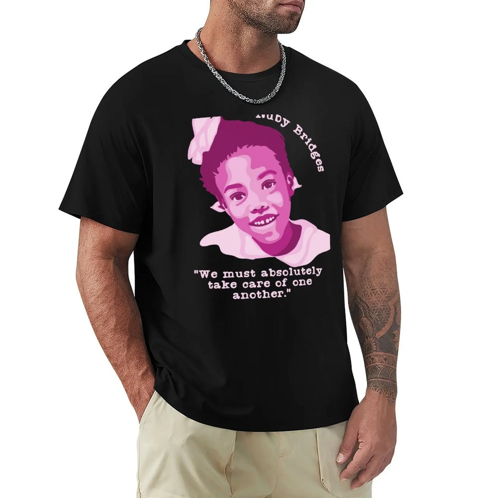 Ruby Bridges Portrait and Quote T-Shirt Soft Casual Short Sleeve Cotton Tee