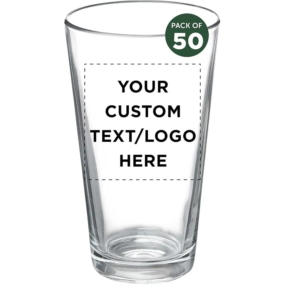 

Personal Mixing Glasses 20 oz. Set o 50, Bulk Pack - Quality Glass, Thick Base, Home Bartending, Durable - Clear