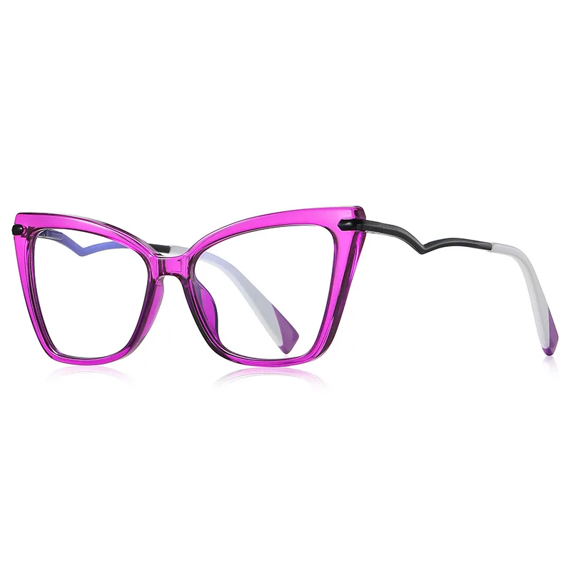 

Trendy Cat Eyes Frame for Women TR Frames Big Size Reading Glasses Optical Eyeglasses Customized Prescription with Spring Hinge