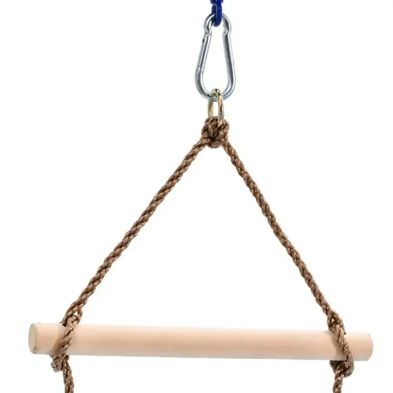Scala in corda di legno corda sportiva altalena arrampicata-scala appesa per parco giochi per altalena, giocattolo per scala ad albero per esercizi per bambini