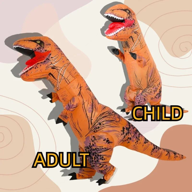 Funny Adult Unisex Inflatable T-rex Dinosaur Blow-up Fancy-Dress Carnival Costume For Halloween Christmas Easter