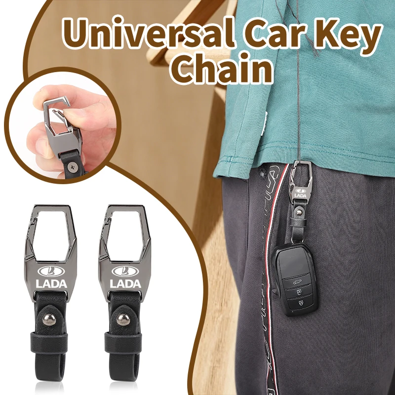 

﻿Car Key Chain Metal Keyring Pendant Key Fob Holder Accessories For Lada Priora Sedan Sport Kalina Granta Vesta Niva Largus Vaz