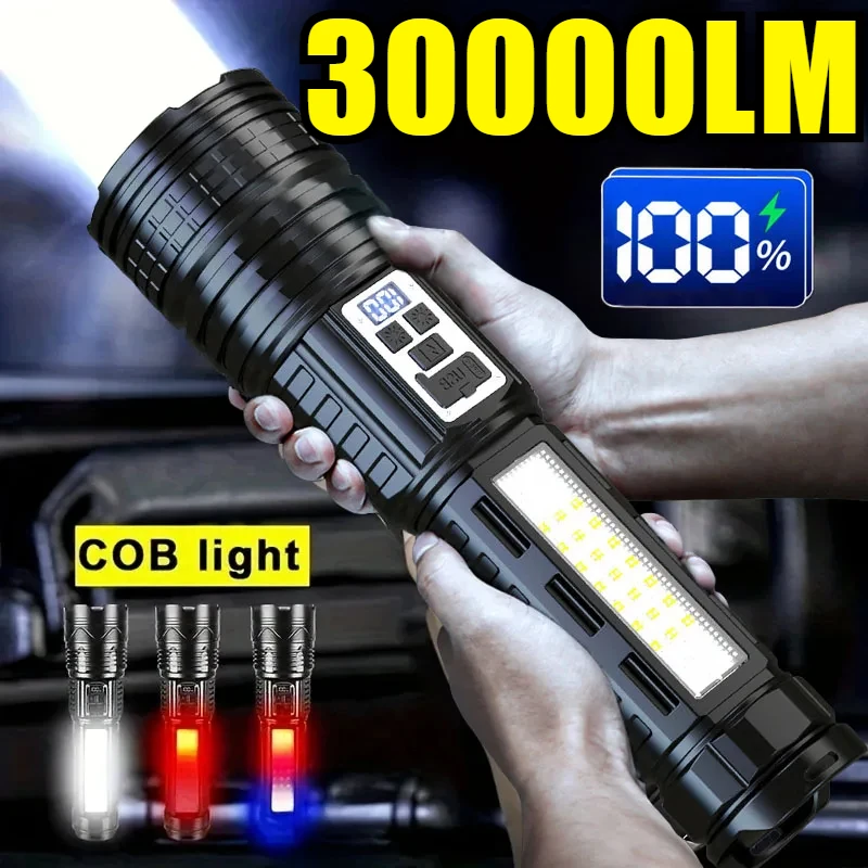 

USB Rechargeable Led Flashlight Ultra Powerful Flashlight Tactical Torch for Fishing Hunting Camping Lantern Emergency Lighting