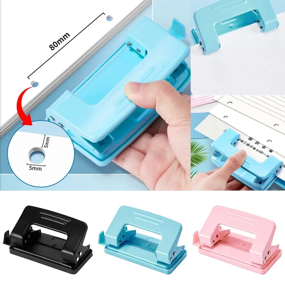 Metal Double Holes Puncher Double Holes DIY Punching Tool Round Paper Puncher Binding Aid Tools Round Hole Puncher School Office