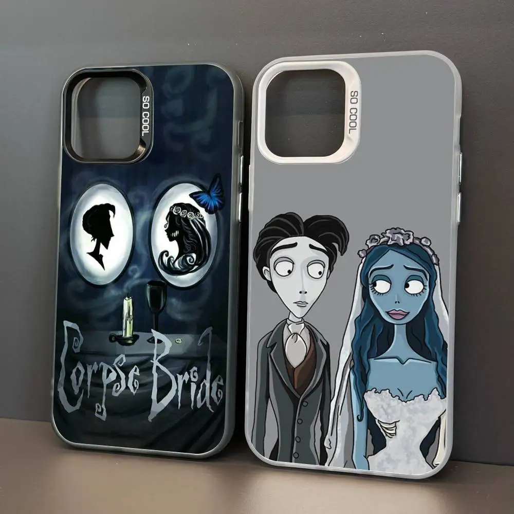 Funda de teléfono Tim B-Burton's Corpse Brides para Apple 11 12 13 14 15 16Pro Max Plus, funda protectora para teléfono con revestimiento