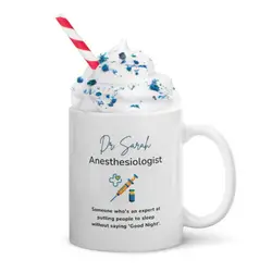 Personalized Anesthesiologist Coffee Mug Sleep Doctor Gift Funny Anesthesia Mug