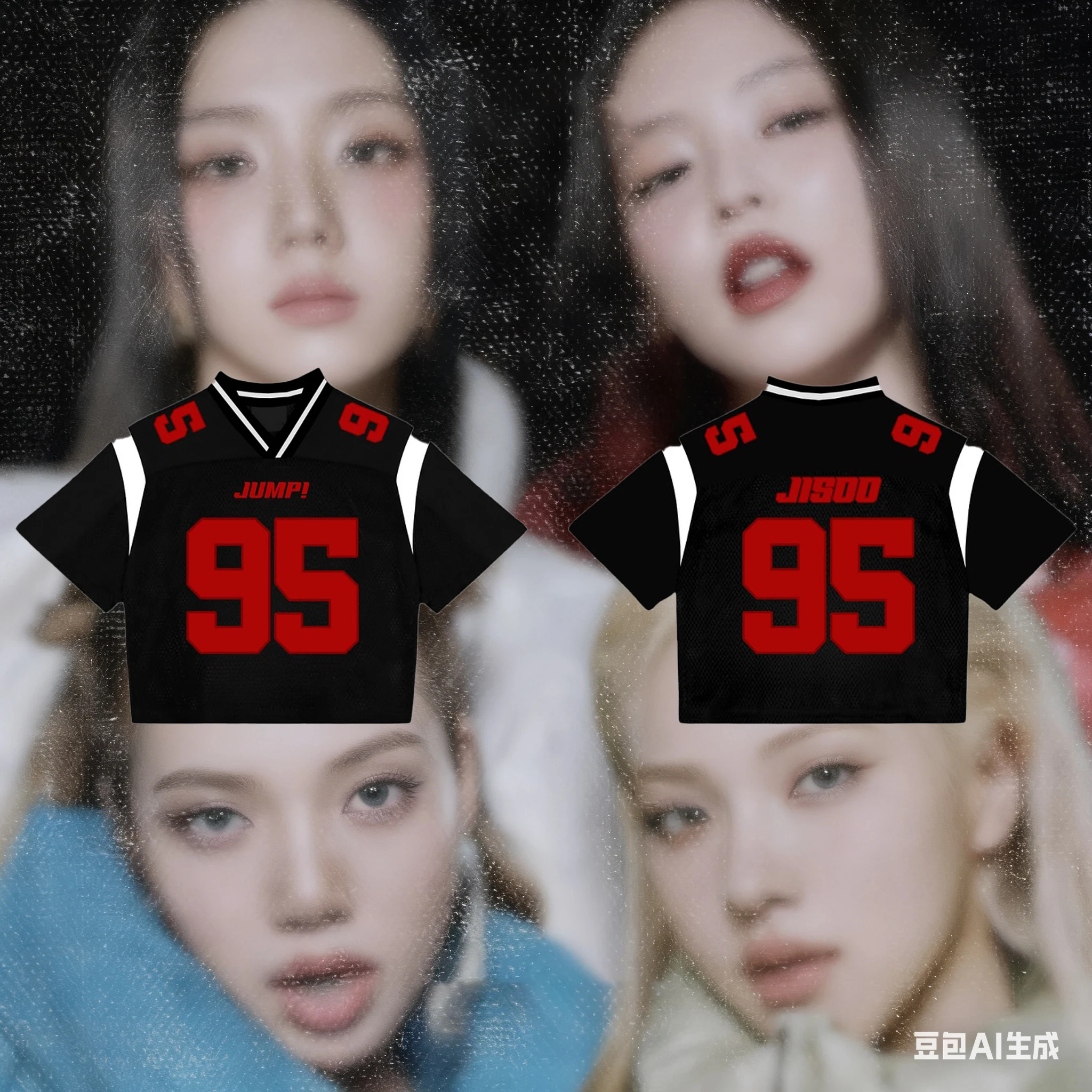 Camiseta nueva coreana para fanáticos del grupo de Super Girl, camiseta de concierto Y2K para mujer, moda súper grande, pantalón corto deportivo informal de manga JISOO 2026
