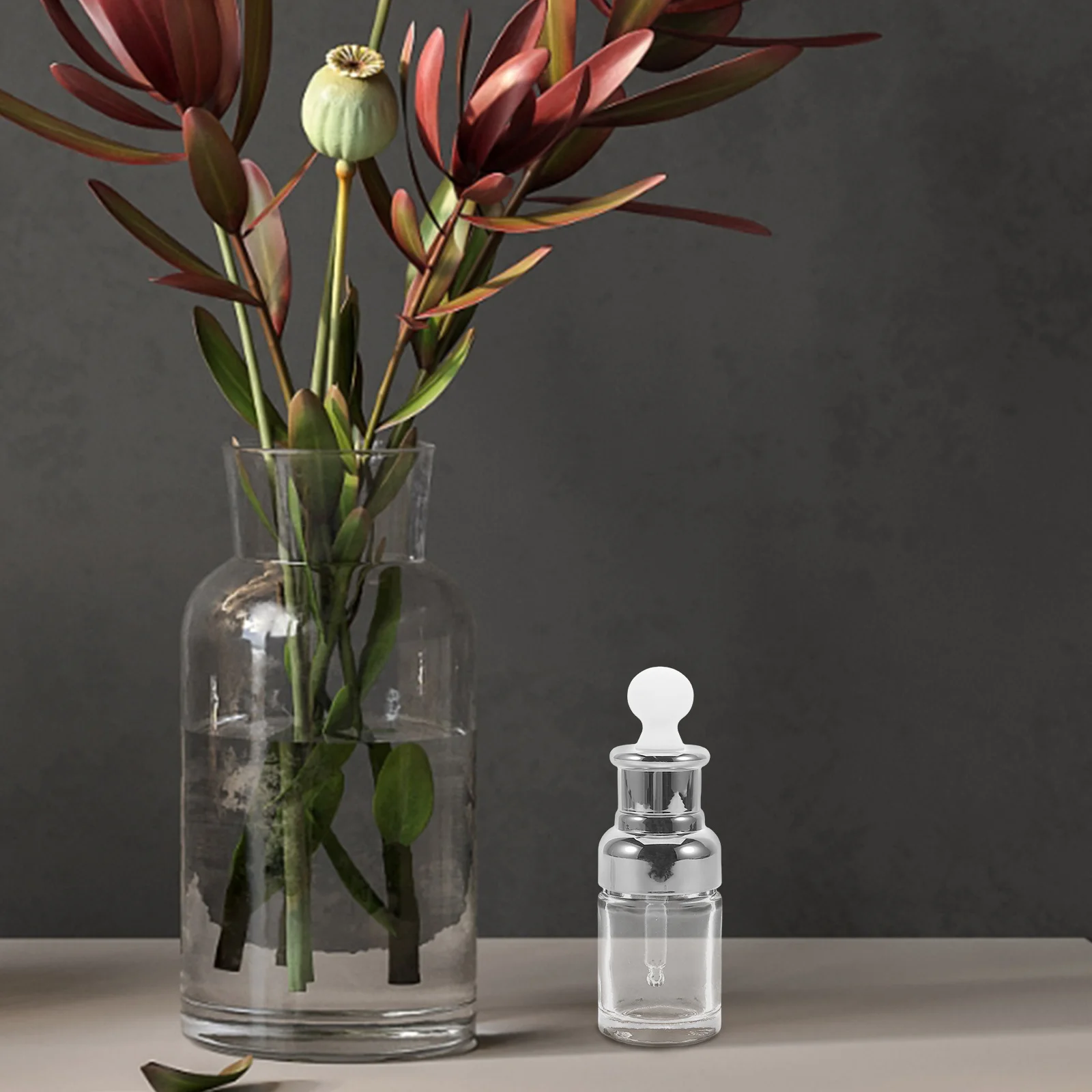 Small Glass Dropper Bottles for Essential Oils 7Ml Leak Proof Vial Set for Skincare Routine Elegant Bottle Travel