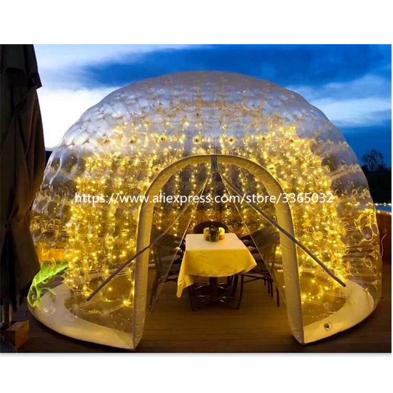 Outdoor Durable Airtight Inflatable Igloo Dome Tent For Restaurant