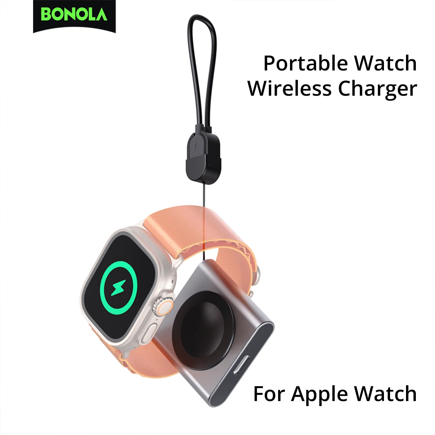 Bonola Magnetic Watch Wireless Charger For Apple Watch 11/Ultra/10/9/8/7/6 Fast Charging Dock Type C Cable for iWatch 5/4/3