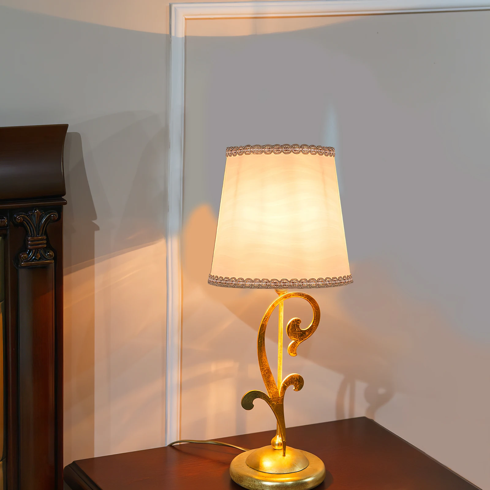 

Lamp Shade Chandelier Accessories Fabric Metal Mini Lampshades Replacement Small Shades for Bedroom Living Room Study Office