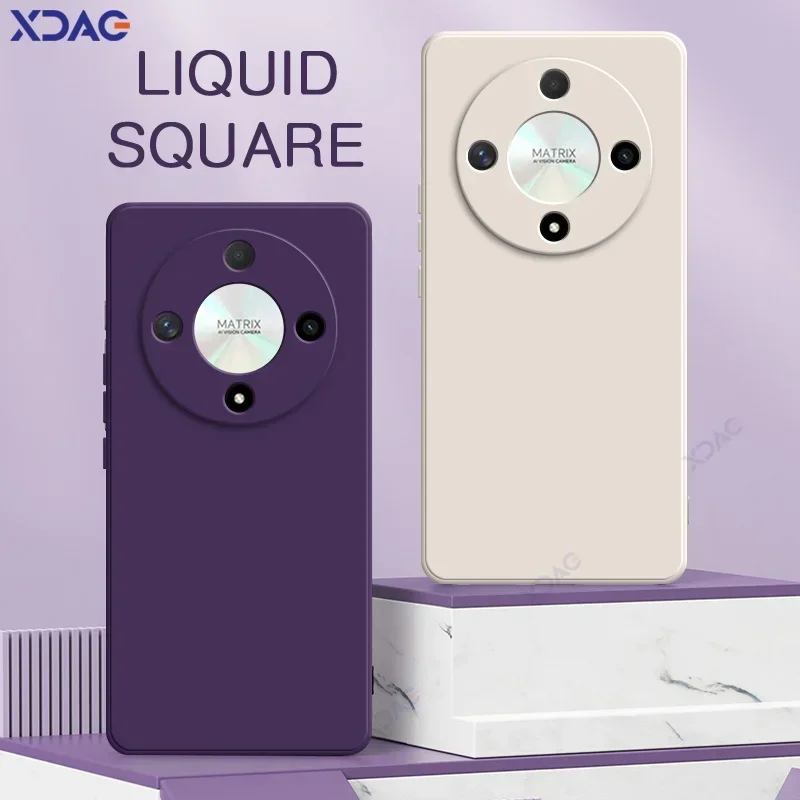 

Luxury Cellphones Case Cover for Honor X9B Magic 6 Lite 5G Full Protection HonorX9B Magic6Lite Soft Square Liquid Silicone Armor