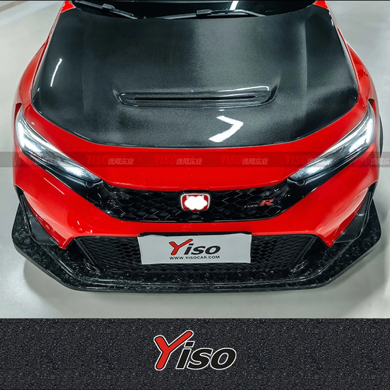 

Suitable for Type R FL5 Varis Carbon cover Aerodynamic kit Modified encirclement open hole hood head cover Type Engine Cover