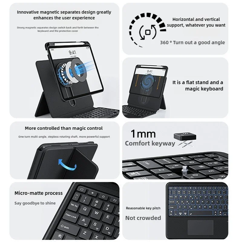 Apple's tableta de 11 pulgadas slide iPadpro teclado de control mágico 10 funda protectora air 5 integrada 4 atracción magnética