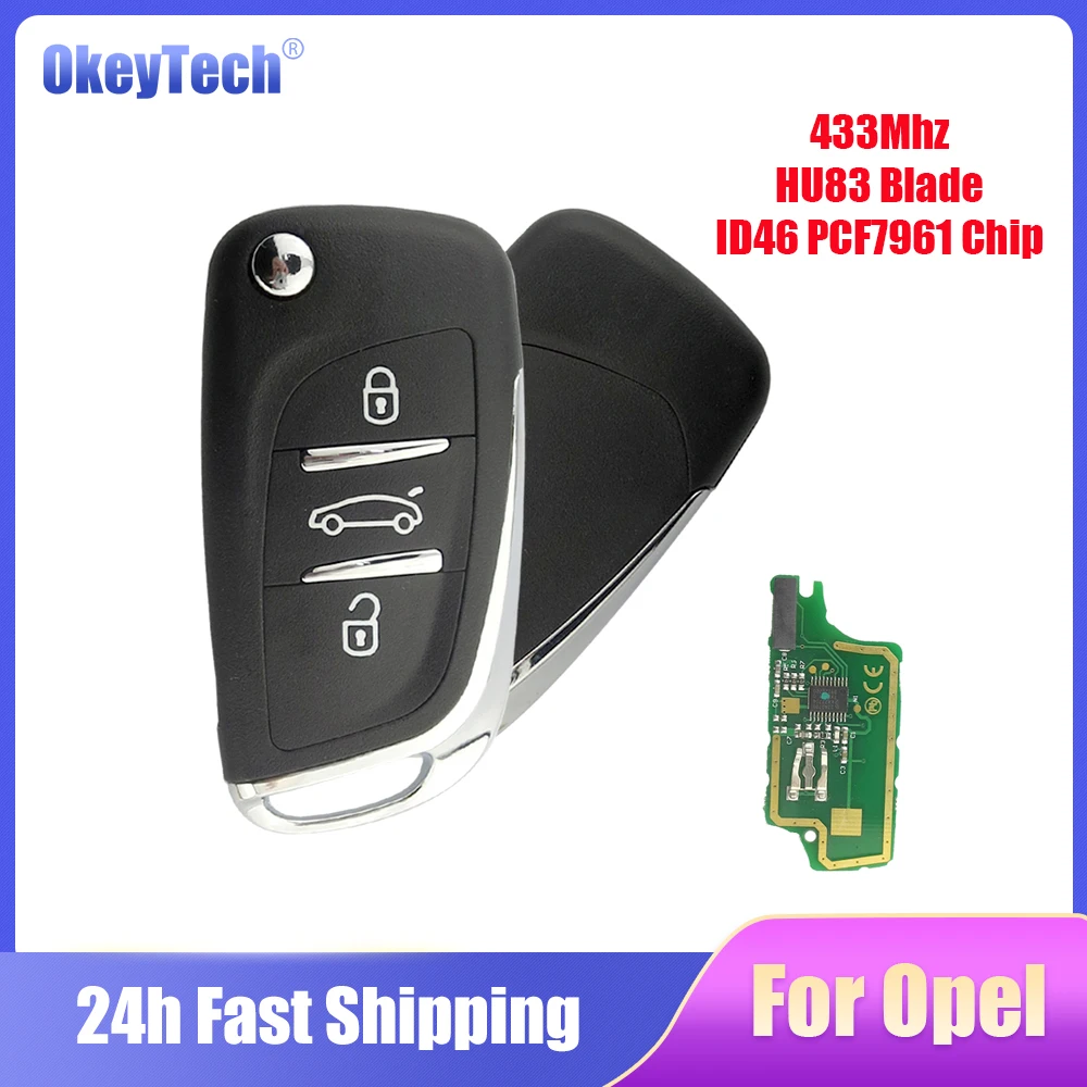 OkeyTech 3 Buttons Modified Remote Car Key Shell For Peugeot 107 207 307 307S 308 407 607 For Citroen C2 C3 C4 Fob HU83