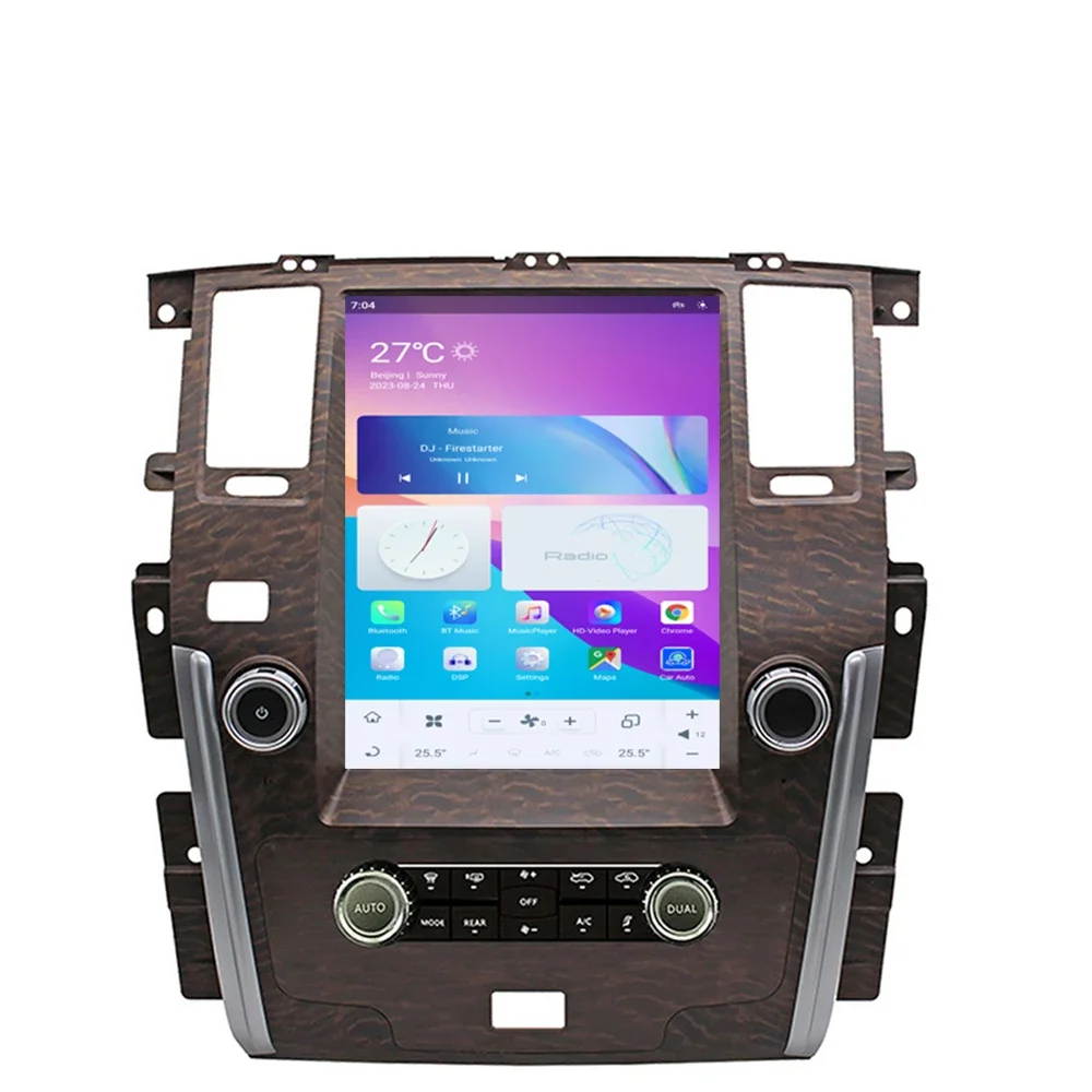 

Автомобильный радиоприемник RoadNavi Style Android 11, для Nissan Patrol XE Y62, деревянный 2012-2021, автомобильный мультимедийный плеер, беспроводной Carplay 4G