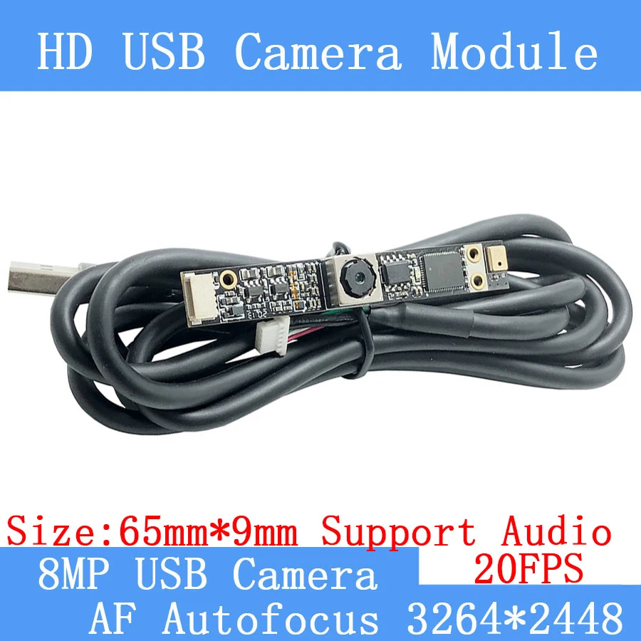 800W USB Webcam IMX179 4K AF Autofocus HD Face Recognition 20FPS UVC USB Camera module support audio