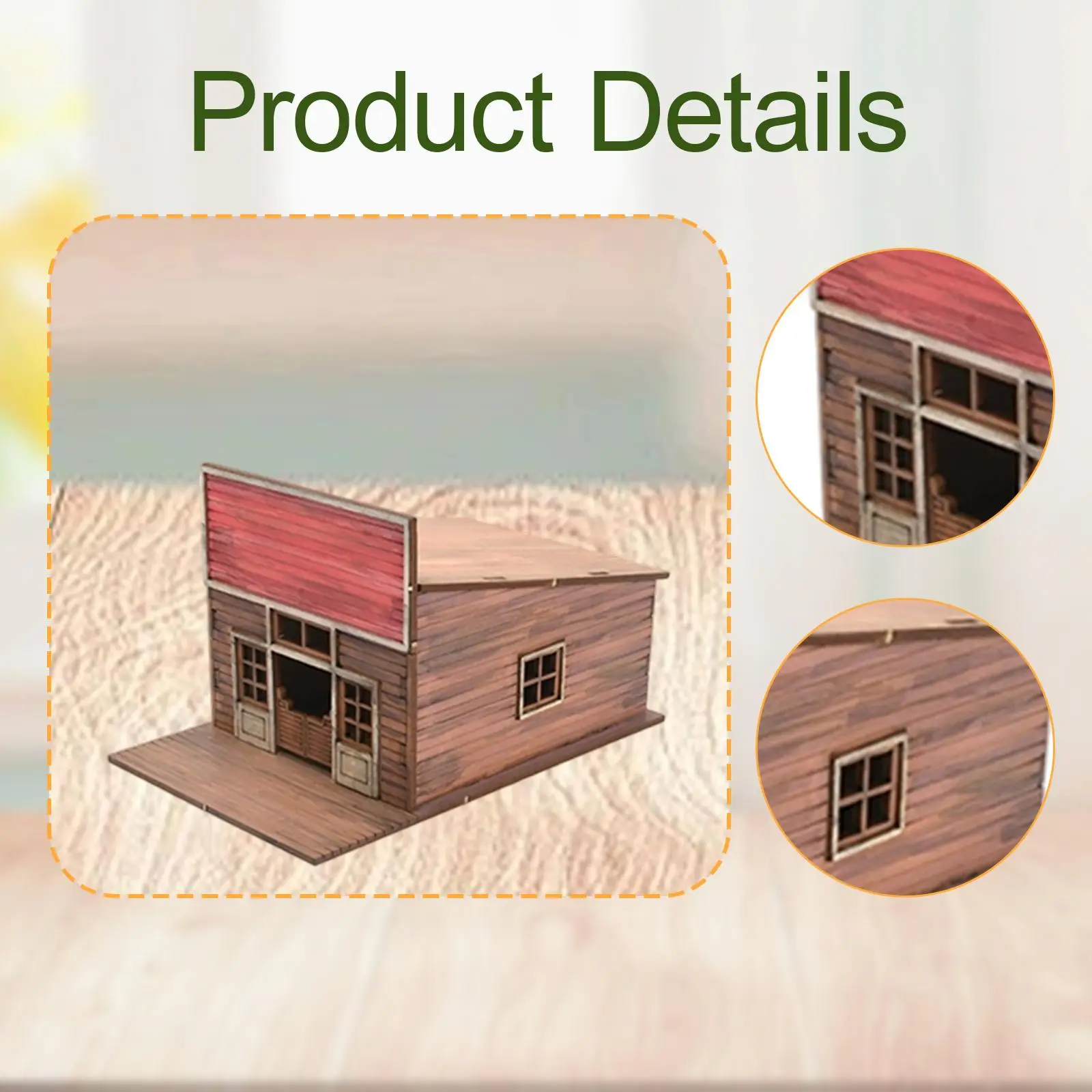 Kit modello di edificio cittadino 1/72 verniciabile, incompiuto, fai da te facile montaggio, modello di architettura in legno Puzzle in legno 3D