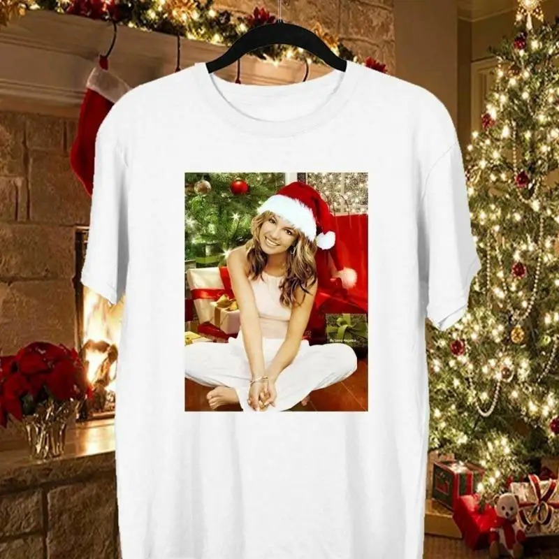 

Рождественская красивая мужская футболка Holliday Britney Spears, размеры от S до 4XL Fam